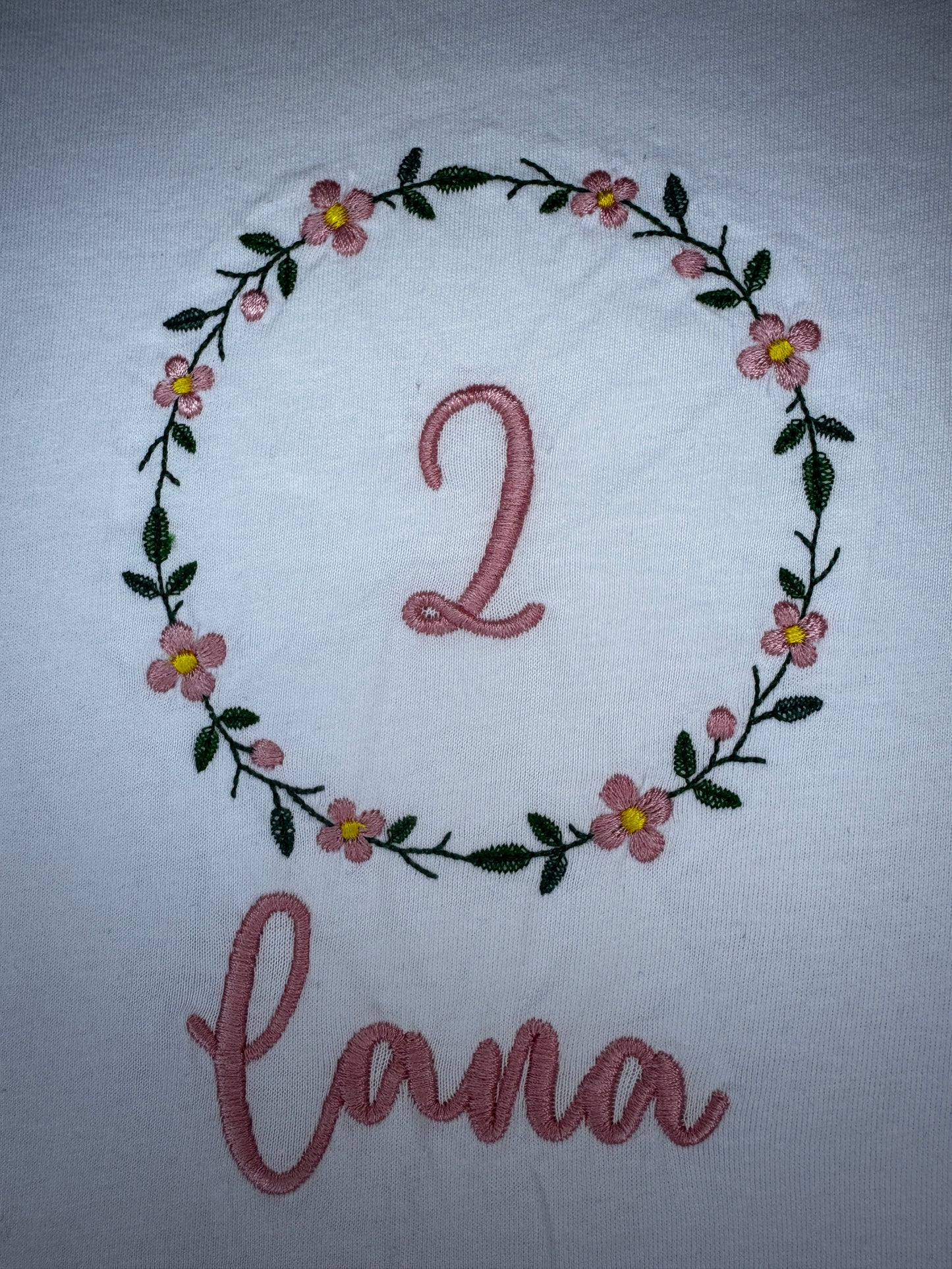 Geburtstagsshirt Blumenkranz