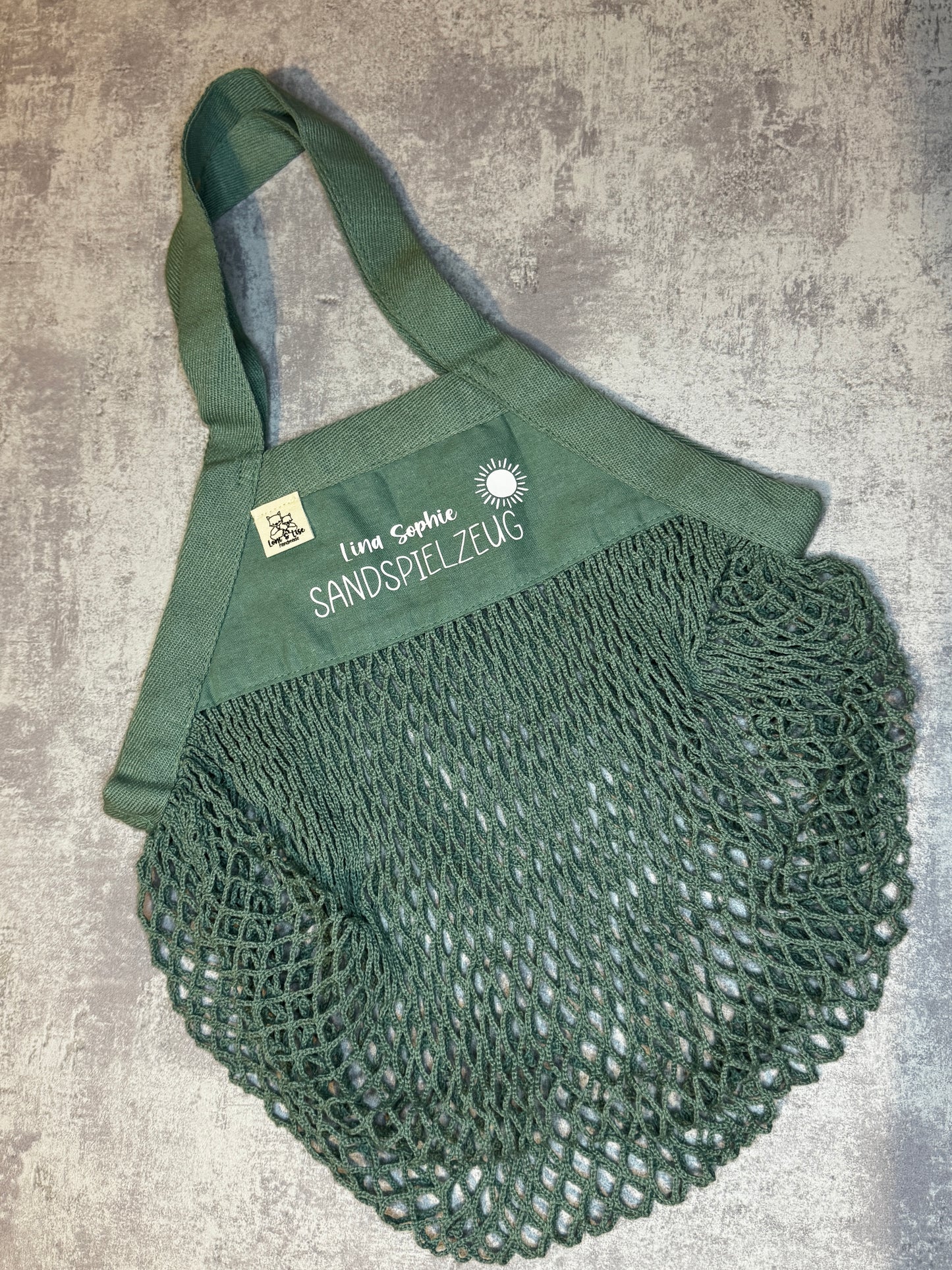 personalisierte Sandspielzeug Tasche