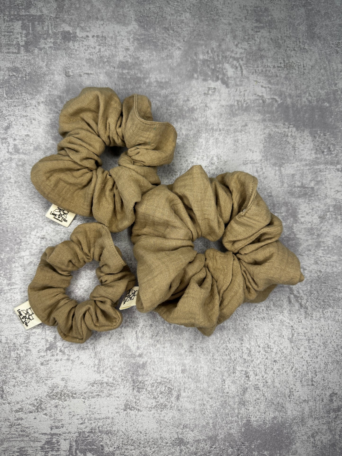 Musselin Scrunchie Taupe