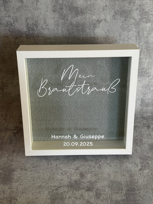 Bilderrahmen Brautstrauß - personalisiert