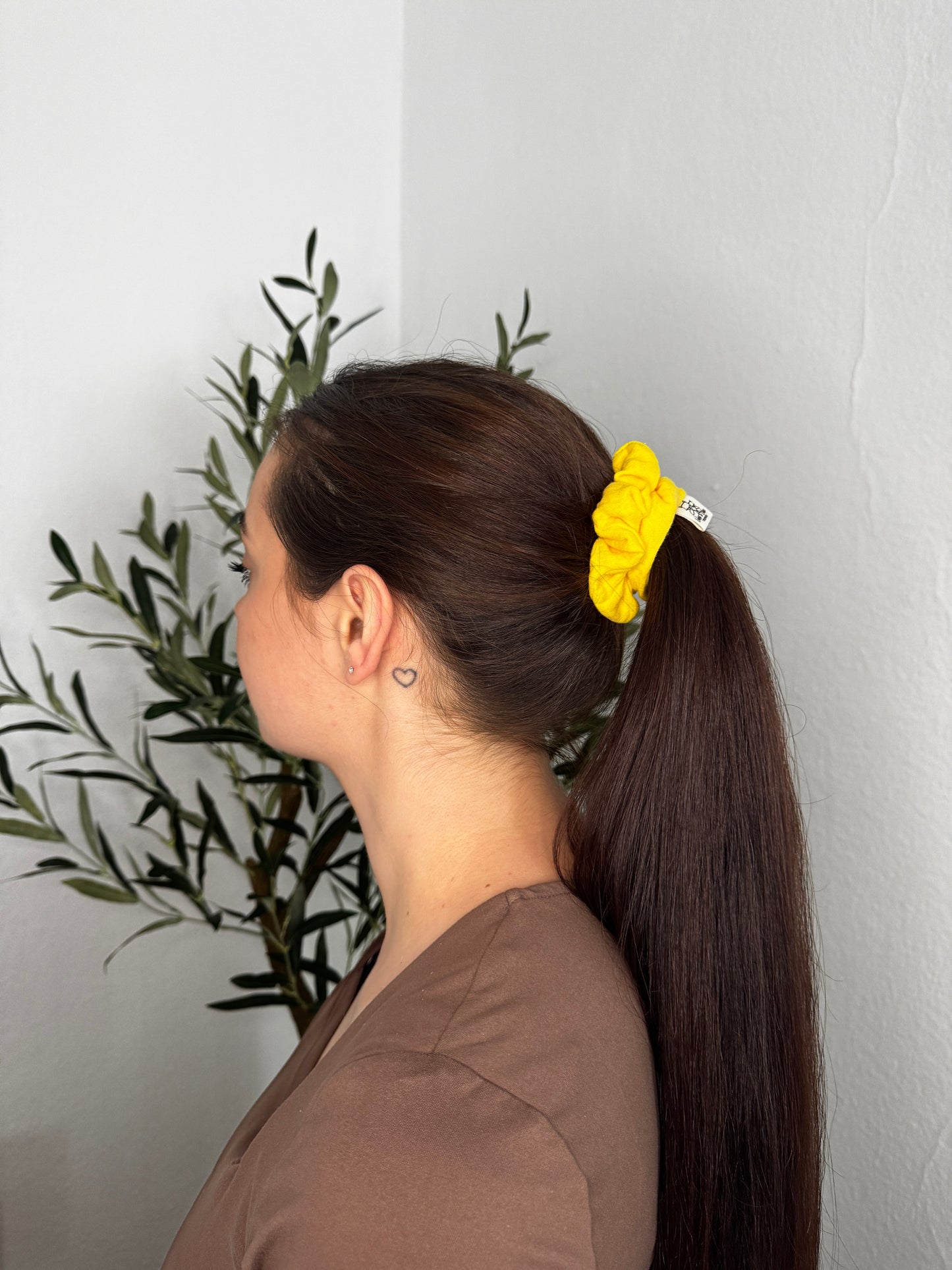 Musselin Scrunchie gelb