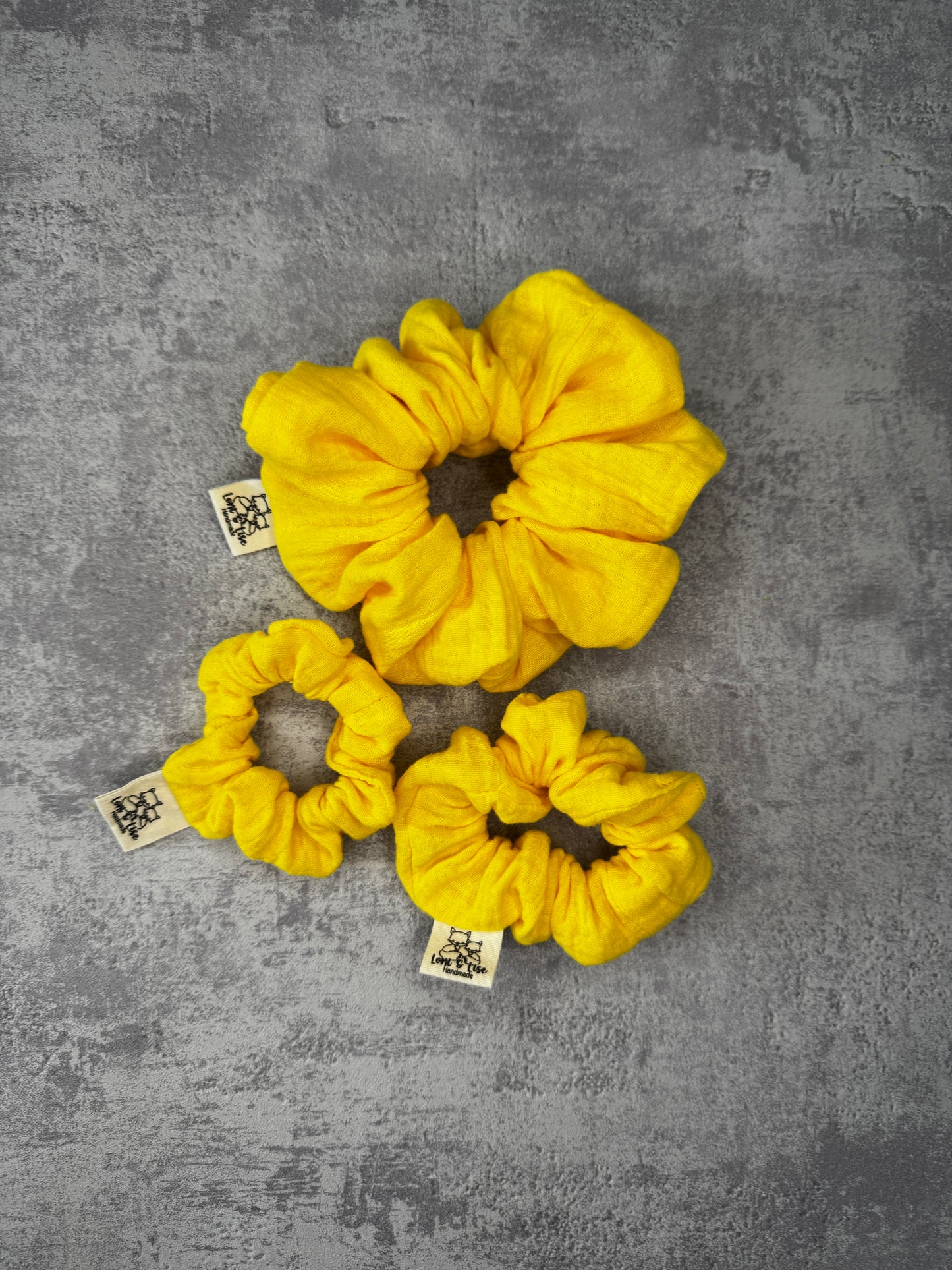 Musselin Scrunchie gelb