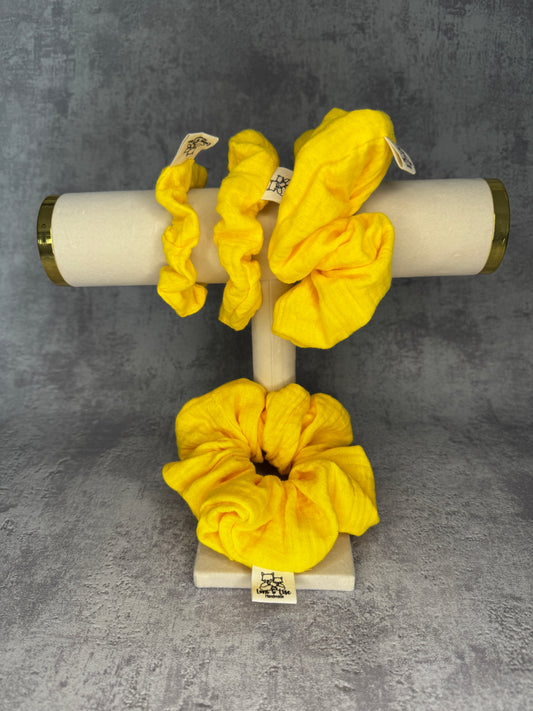 Musselin Scrunchie gelb