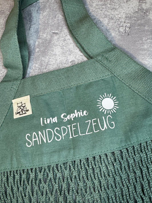 personalisierte Sandspielzeug Tasche