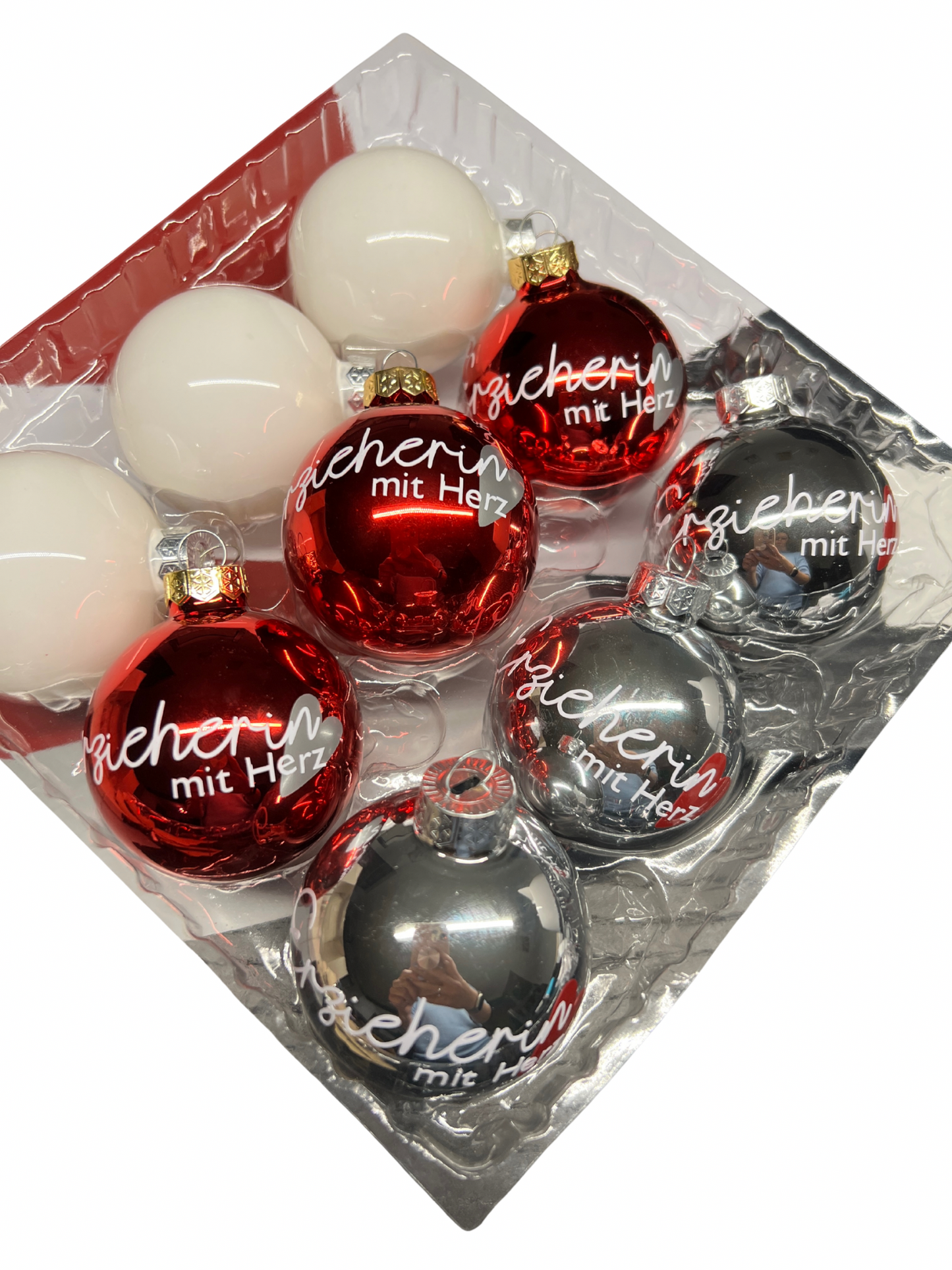 Weihnachtskugel „… mit Herz“