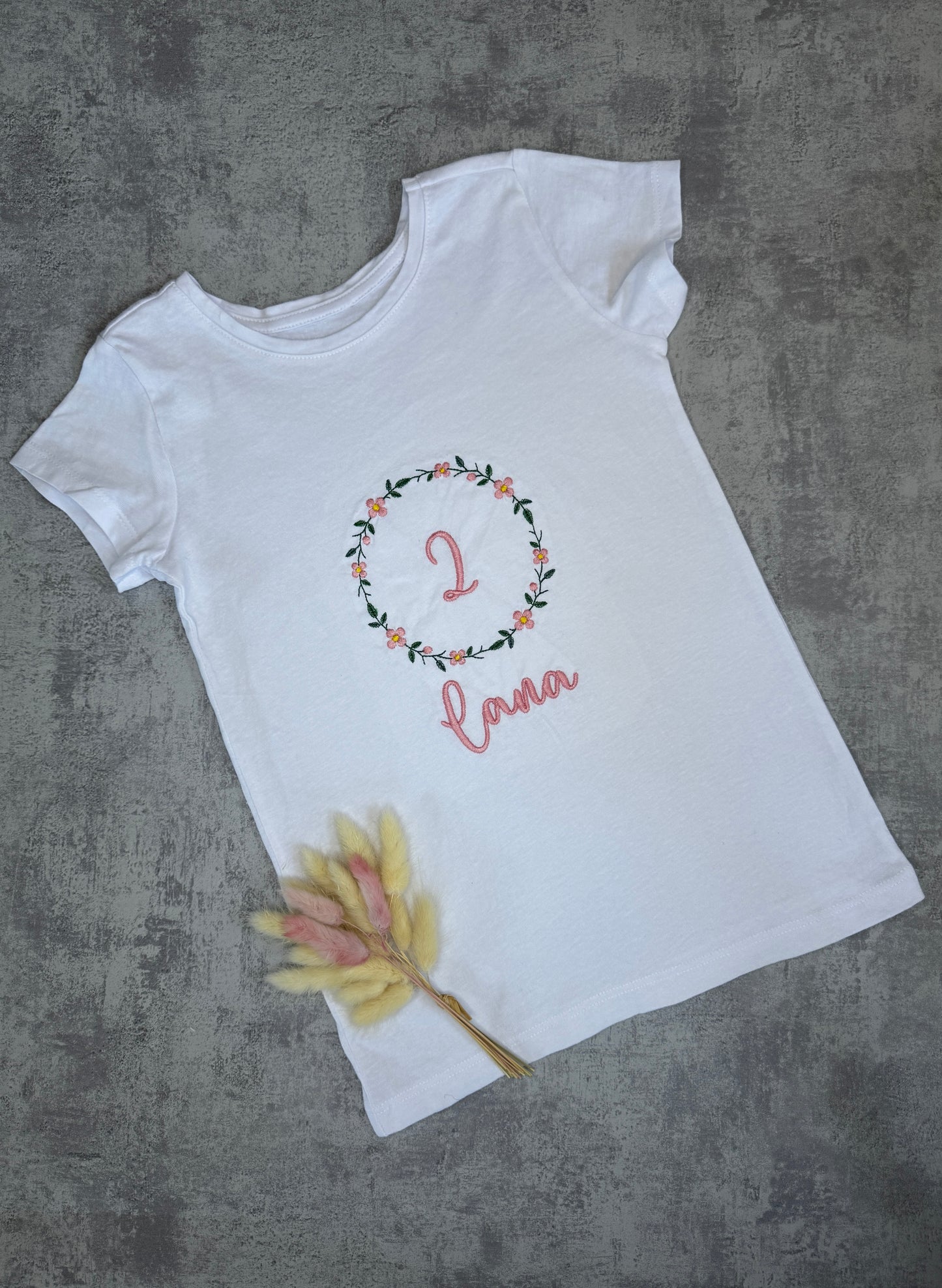 Geburtstagsshirt Blumenkranz